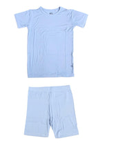 Load image into Gallery viewer, Steel Blue 2-Piece Shorts Pjs
