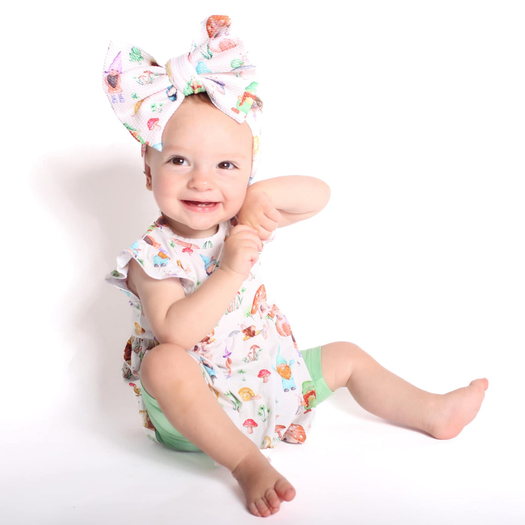 Garden Gnomes Big Bow Headband