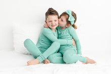 Load image into Gallery viewer, Minty Mint 2-Piece Long Sleeve Pjs
