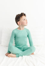 Load image into Gallery viewer, Minty Mint 2-Piece Long Sleeve Pjs
