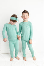 Load image into Gallery viewer, Minty Mint 2-Piece Long Sleeve Pjs
