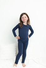 Load image into Gallery viewer, Brielle Blue 2-Piece Long Sleeve Pjs
