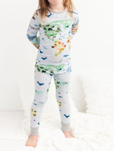 Load image into Gallery viewer, World Map Long Sleeve Pjs
