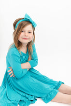 Load image into Gallery viewer, Tidal Teal Bamboo Headband
