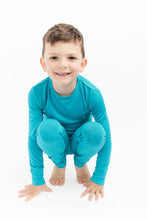 Load image into Gallery viewer, Tidal Teal Long Sleeve 2 Piece Pjs
