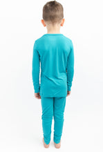 Load image into Gallery viewer, Tidal Teal Long Sleeve 2 Piece Pjs
