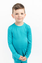 Load image into Gallery viewer, Tidal Teal Long Sleeve 2 Piece Pjs
