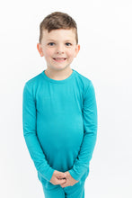 Load image into Gallery viewer, Tidal Teal Long Sleeve 2 Piece Pjs
