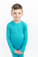 Load image into Gallery viewer, Tidal Teal Long Sleeve 2 Piece Pjs
