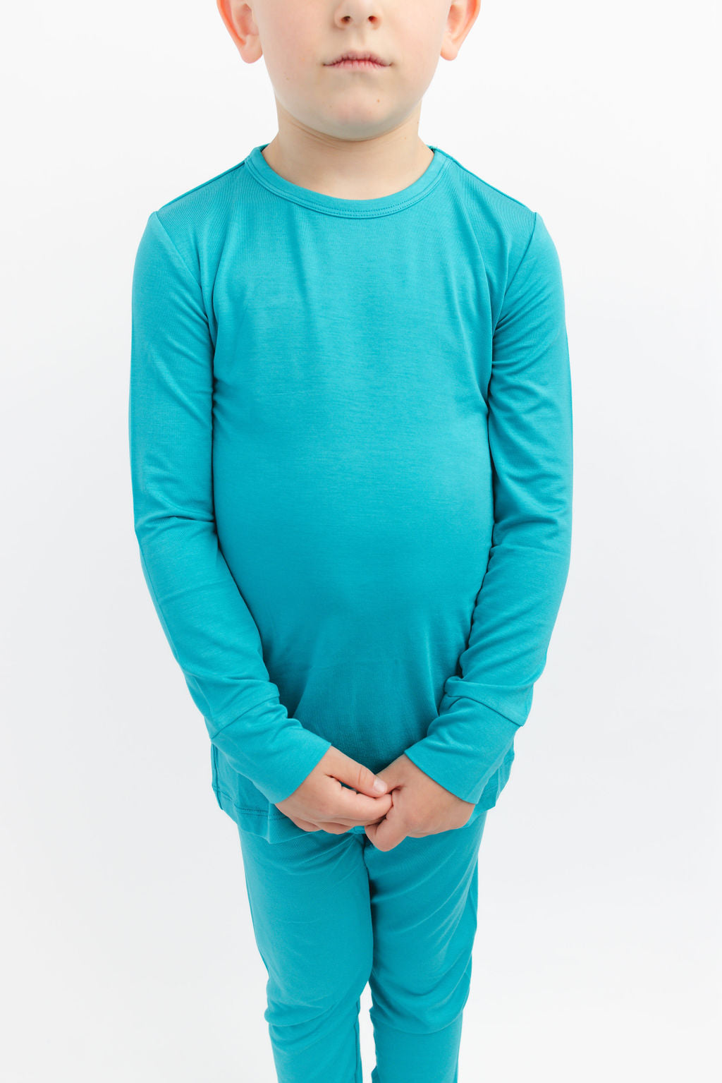 Tidal Teal Long Sleeve 2 Piece Pjs