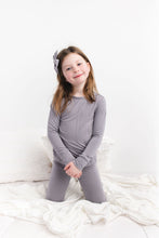 Load image into Gallery viewer, Groovy Grey 2-Piece Long Sleeve Pjs
