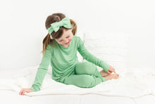 Load image into Gallery viewer, Grassy Green Long Sleeve 2 Piece Pjs
