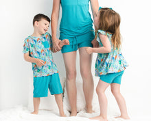 Load image into Gallery viewer, Tidal Teal Women&#39;s short bottom pjs
