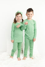 Load image into Gallery viewer, Grassy Green Long Sleeve 2 Piece Pjs
