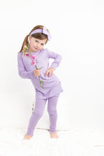 Load image into Gallery viewer, Lavender Lillies Long Sleeve 2 Piece Pjs
