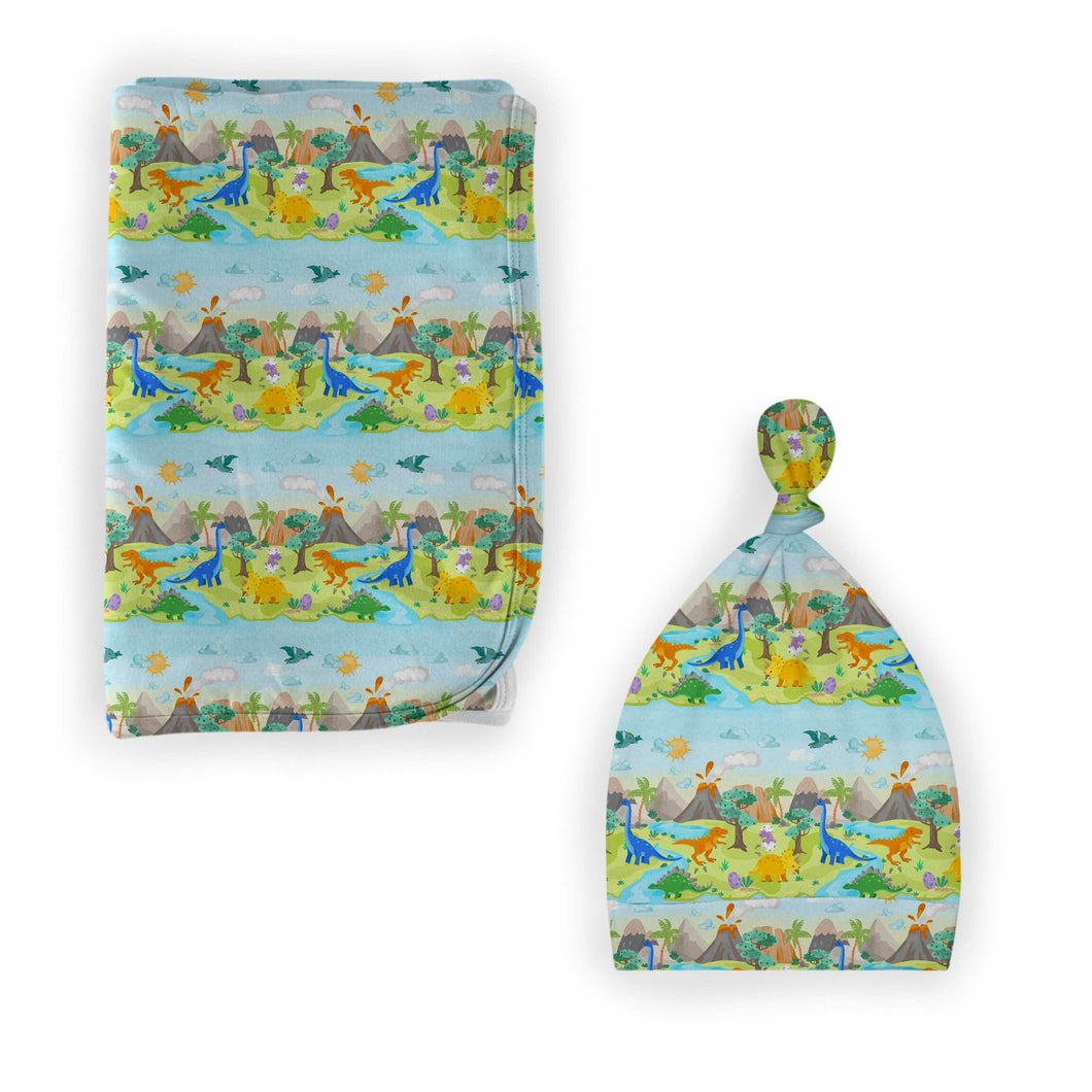 Dino Swaddle with Hat