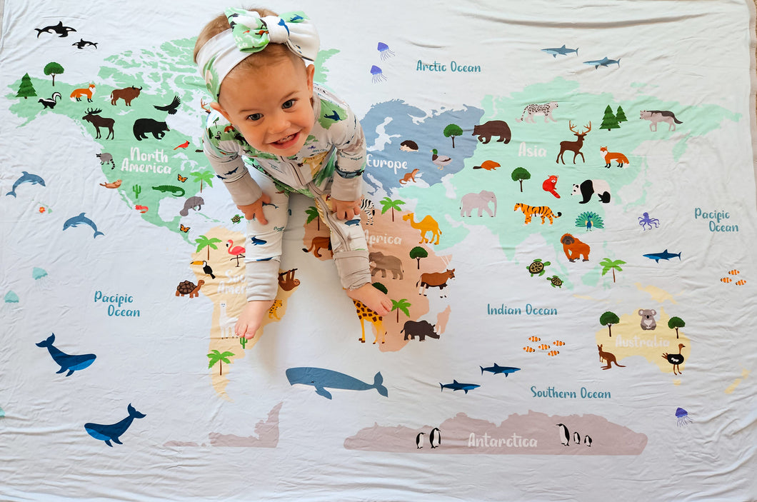 World Map Blanket