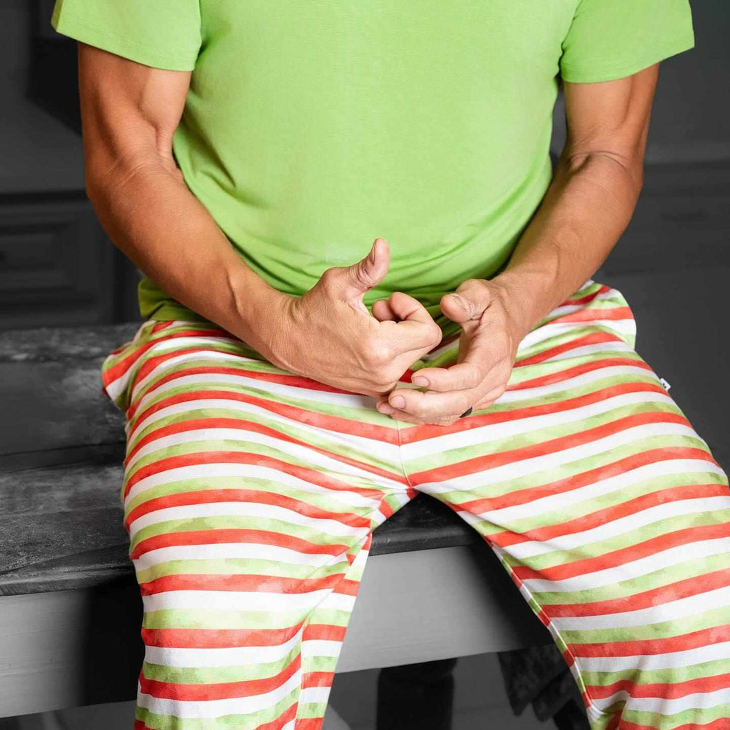 Christmas Stripes Cups Men's bottom pjs