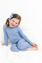 Load image into Gallery viewer, Steel Blue Long Sleeve 2 Piece Pjs
