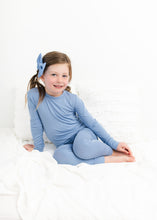 Load image into Gallery viewer, Steel Blue Long Sleeve 2 Piece Pjs
