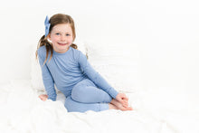 Load image into Gallery viewer, Steel Blue Long Sleeve 2 Piece Pjs
