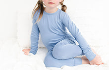 Load image into Gallery viewer, Steel Blue Long Sleeve 2 Piece Pjs
