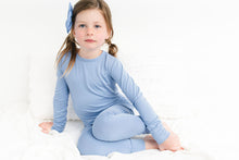 Load image into Gallery viewer, Steel Blue Long Sleeve 2 Piece Pjs
