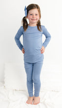 Load image into Gallery viewer, Steel Blue Long Sleeve 2 Piece Pjs
