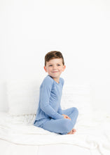 Load image into Gallery viewer, Steel Blue Long Sleeve 2 Piece Pjs
