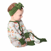 Load image into Gallery viewer, Green Grey Cocoa Cups Bamboo Headband
