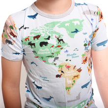 Load image into Gallery viewer, World Map 2-Piece Shorts Pjs
