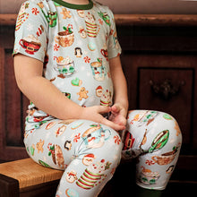 Load image into Gallery viewer, Grey Cocoa Cups 2-Piece Short Sleeve Pjs
