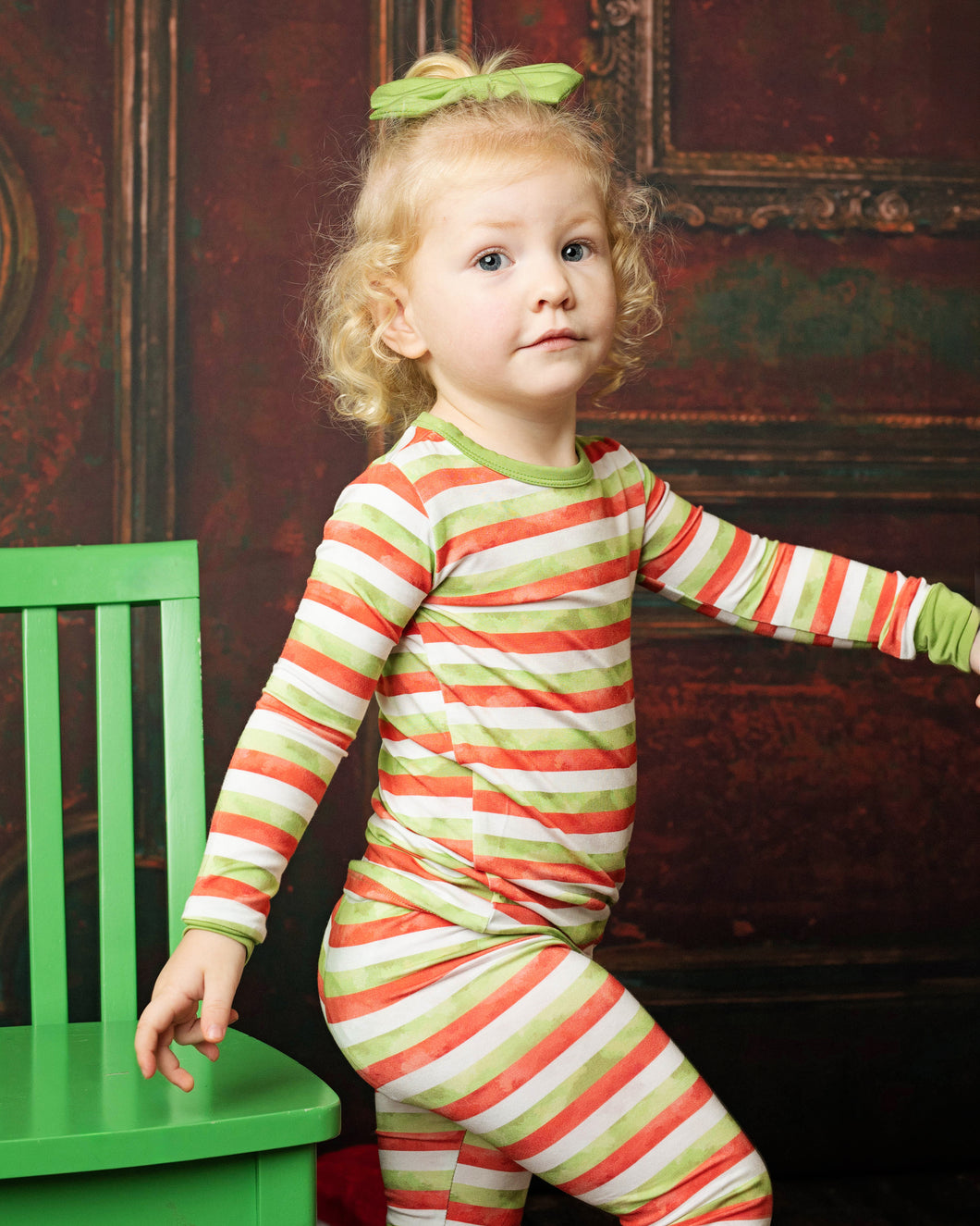 Christmas Stripes 2-Piece Long Sleeve Pjs