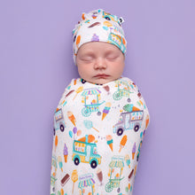 Load image into Gallery viewer, Ice Cream Swaddle with Hat
