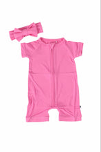 Load image into Gallery viewer, Pretty Pink Shorts Romper
