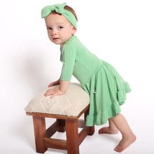 Load image into Gallery viewer, Grassy Green Girls Dress with bottoms
