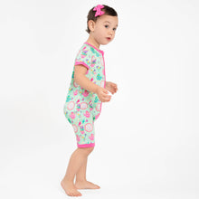 Load image into Gallery viewer, Tea Three Shorts Romper
