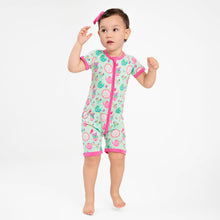 Load image into Gallery viewer, Tea Three Shorts Romper

