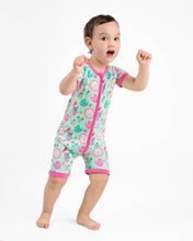Load image into Gallery viewer, Tea Three Shorts Romper
