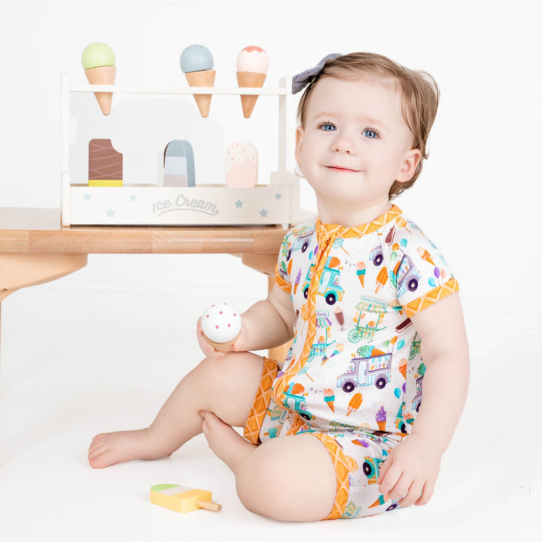 Ice Cream Shorts Romper