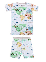 Load image into Gallery viewer, World Map 2-Piece Shorts Pjs
