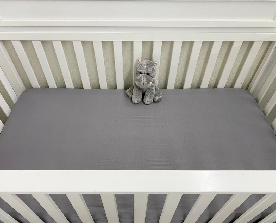 Groovy Grey Crib Sheet