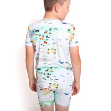 Load image into Gallery viewer, World Map 2-Piece Shorts Pjs
