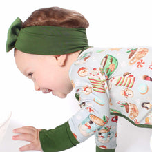 Load image into Gallery viewer, Green Grey Cocoa Cups Bamboo Headband
