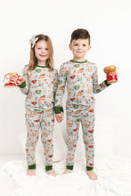 Load image into Gallery viewer, Grey Cocoa Cups 2-Piece Long Sleeve Pjs
