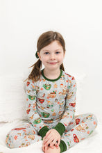 Load image into Gallery viewer, Grey Cocoa Cups 2-Piece Long Sleeve Pjs
