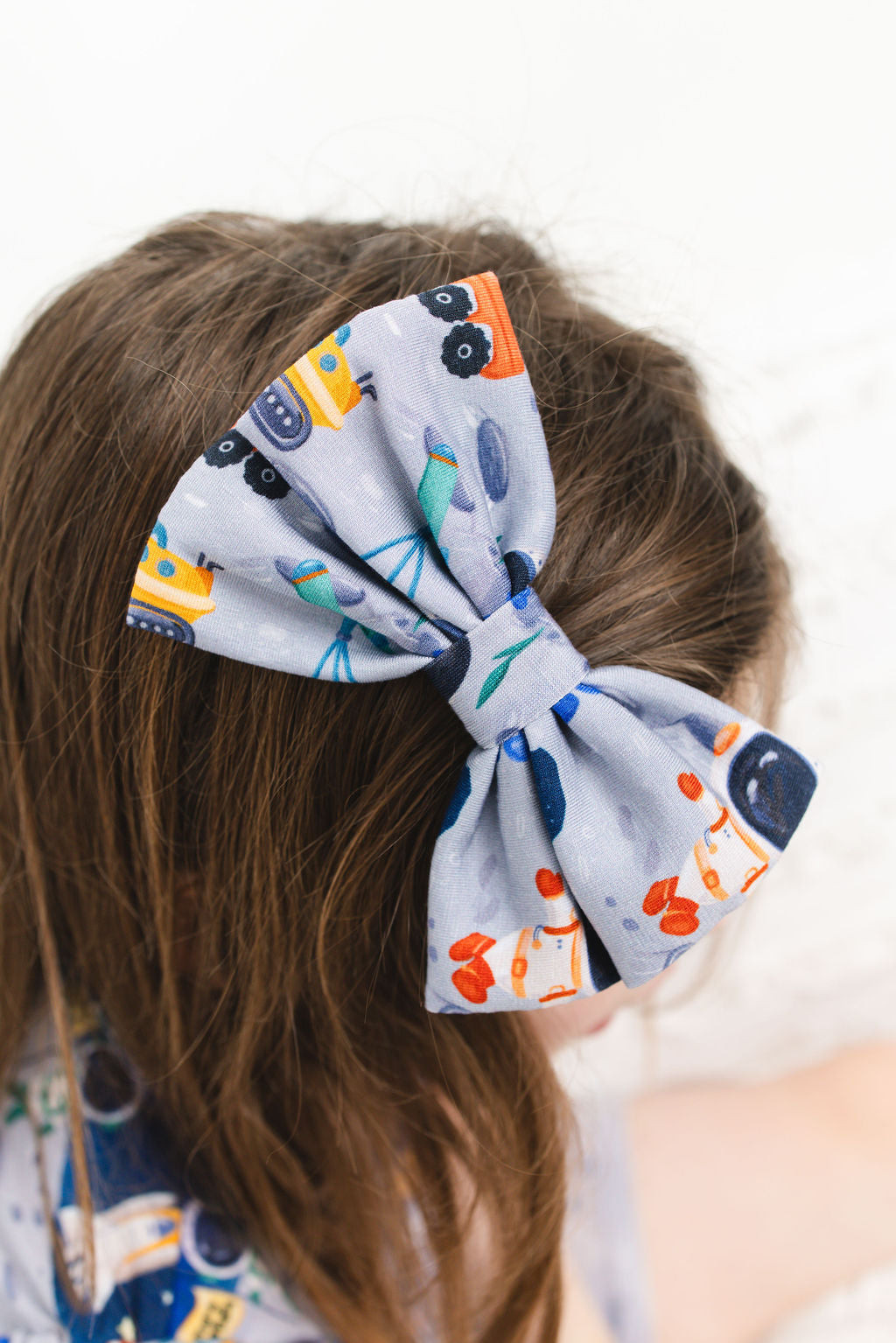 Space Bamboo Alligator Clip Bows