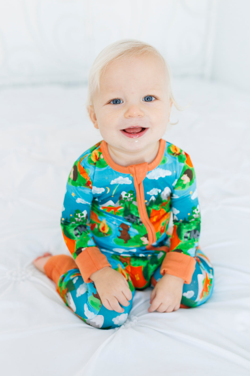 Camping Critters Long Sleeve Romper