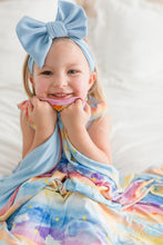 Load image into Gallery viewer, Solace Skies Light Blue Big Bow Headband
