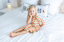 Load image into Gallery viewer, Christmas Stripes Girls Dress with bottoms
